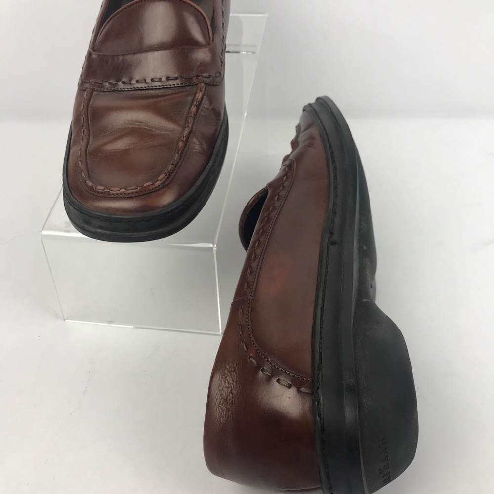 Cole Haan Men's Brown Leather Slip On Loafers